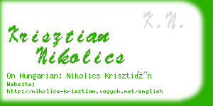 krisztian nikolics business card